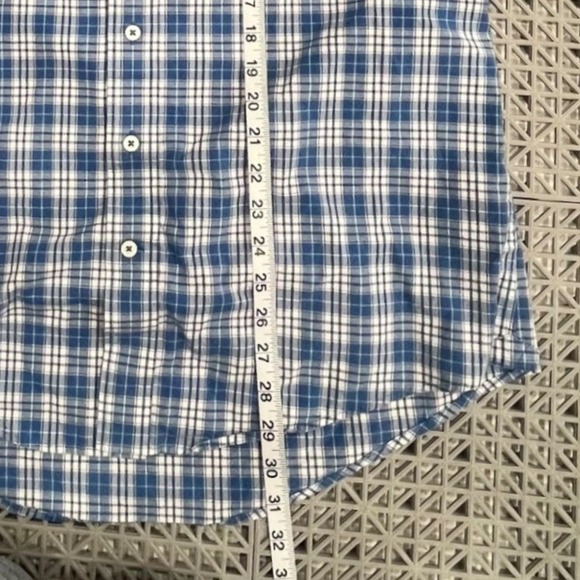 Southern Shirt Mens Large Plaid Button Down Shirt Long Sleeve Blue White Cotton - Picture 10 of 10